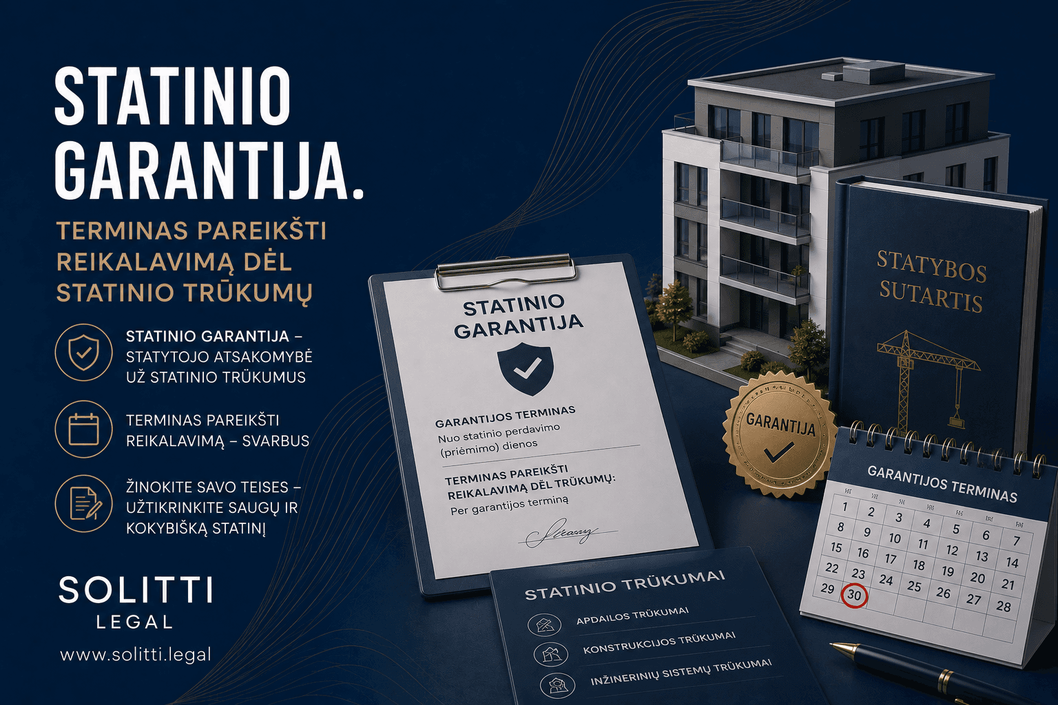 STATINIO GARANTIJA. TERMINAS PAREIKŠTI REIKALAVIMĄ DĖL STATINIO TRŪKUMŲ
